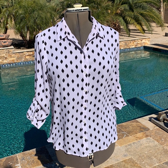 Apt 9 Button Down Blouse - Picture 1 of 7